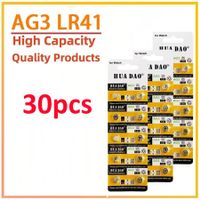 Hua Dao AG3, LR41, 362A 1.5 V Alkaline Knopfzellen - 30 Stk